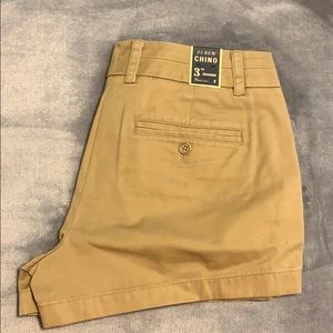J. Crew 3” inseam khaki shorts